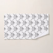 Witte en zwarte tribale witte haai bad handdoek (Handdoek)