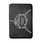 Witte en zwarte tribale witte haai badmat (Voorkant Verticaal)