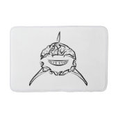 Witte en zwarte tribale witte haai badmat (Voorkant)