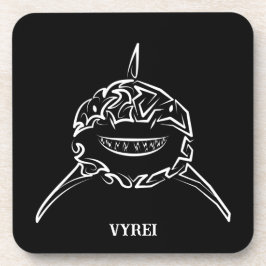 Witte en zwarte tribale witte haai bier onderzetter