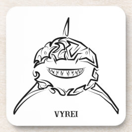 Witte en zwarte tribale witte haai bier onderzetter