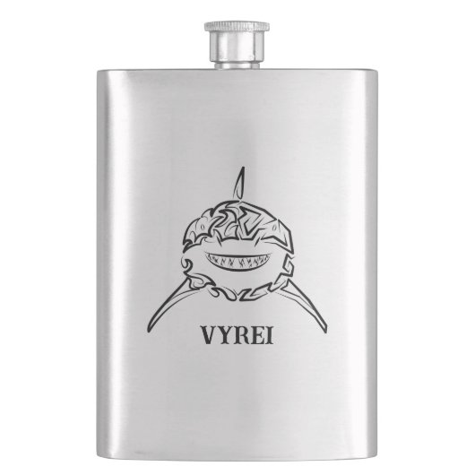 Witte en zwarte tribale witte haai flacon (Voorkant)