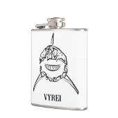 Witte en zwarte tribale witte haai heupfles (Links)