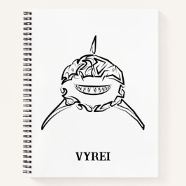 Witte en zwarte tribale witte haai notitieboek