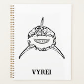 Witte en zwarte tribale witte haai planner (Voorkant)