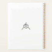 Witte en zwarte tribale witte haai planner (Achterkant)