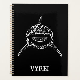 Witte en zwarte tribale witte haai planner