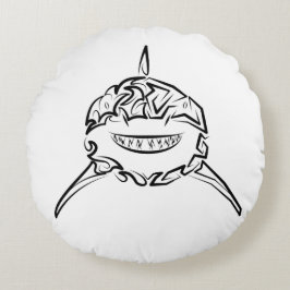 Witte en zwarte tribale witte haai rond kussen