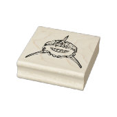 Witte en zwarte tribale witte haai rubberstempel (Stempel)