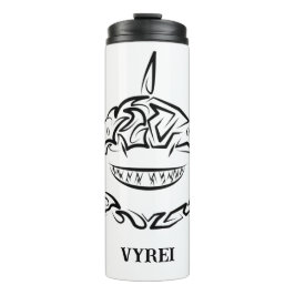 Witte en zwarte tribale witte haai thermosbeker