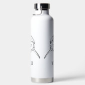 Witte en zwarte tribale witte haai waterfles (Rechts)