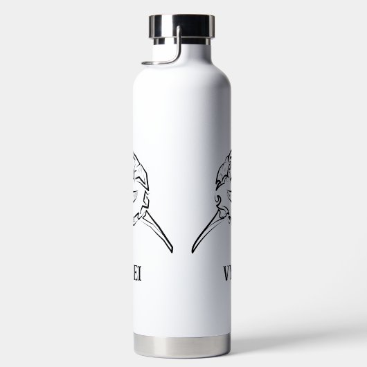 Witte en zwarte tribale witte haai waterfles (Rechts)