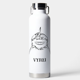 Witte en zwarte tribale witte haai waterfles