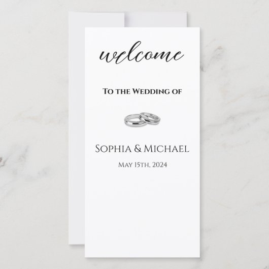 Witte en Zwarte-Trouwringen-Huwelijksprogramma- (Voorkant)