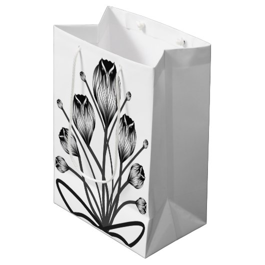 Witte en Zwarte Tulp Uil Visarend H&S Cadeautas (Voorkant Gekanteld)