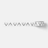 Witte en Zwarte Tulp Uil Visarend HS Grosgrain Lin Lint (Voorkant)