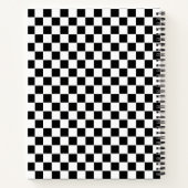 Witte en zwarte vierkante doos Stijlvolle Patroon  Notitieboek (Achterkant)