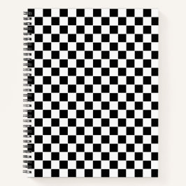 Witte en zwarte vierkante doos Stijlvolle Patroon Notitieboek