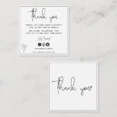 Witte en zwarte Visitekaartje (Voorkant / Achterkant)