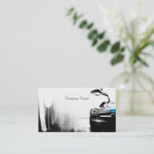 Witte en zwarte Visitekaartje met betrekking tot a (Staand voorkant)