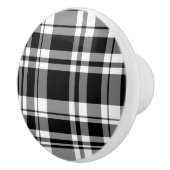 Witte en zwarte vlecht keramische knop (Rechts)