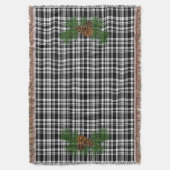 Witte en zwarte vlecht — met dennenappels deken (Voorkant Verticaal)