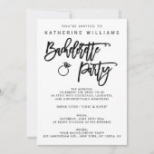 Witte en zwarte vrijgezellenfeest uitnodiging (Voorkant)