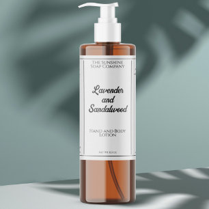 Witte en zwarte waterdichte cosmetische flesseneti sparkling wijnetiket