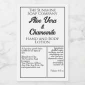 Witte en zwarte waterdichte cosmetische flesseneti voedselcontainer etiket (Enkel label)