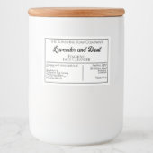 Witte en zwarte waterdichte cosmetische producten  voedselcontainer etiket (Voorkant)