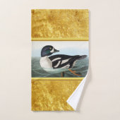 Witte en zwarte wilde eenden zwemmen in water bad handdoek (Handdoek)