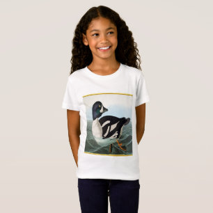 Witte en zwarte wilde eenden zwemmen in water t-shirt