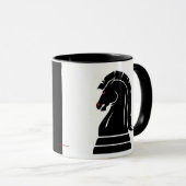 Witte en zwarte Wilde Knachten Chess Piece Mok (Voorkant rechts)