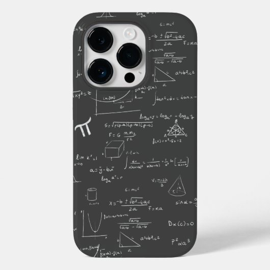 Witte en zwarte Wiskunde Case-Mate iPhone Case (Achterkant)