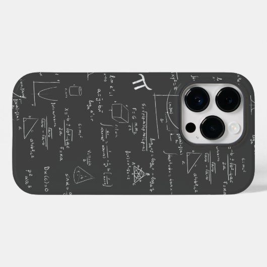 Witte en zwarte Wiskunde Case-Mate iPhone Case (Achterkant (horizontaal))