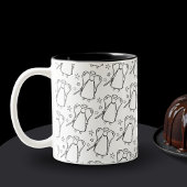 Witte en zwarte wraak engelenpatroon Mok