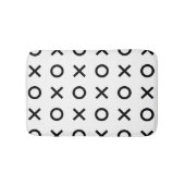 Witte en zwarte Xs en Os Badmat (Voorkant)