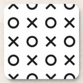 Witte en zwarte Xs en Os Bier Onderzetter (Voorkant)