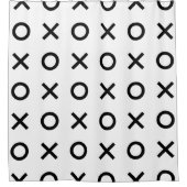 Witte en zwarte Xs en Os Douchegordijn (Voorkant)