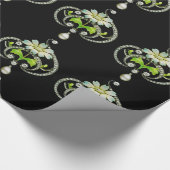 WITTE ENAMELSTROOM, PEARLS EN DIAMONDS JEWEL CADEAUPAPIER (Hoek)