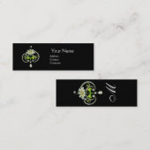 WITTE ENAMELSTROOM, PEARLS EN DIAMONDS JEWEL MINI VISITEKAARTJE (Voorkant / Achterkant)