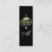 WITTE ENAMELSTROOM, PEARLS EN DIAMONDS JEWEL MINI VISITEKAARTJE (Achterkant)