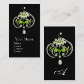 WITTE ENAMELSTROOM, PEARLS EN DIAMONDS JEWEL VISITEKAARTJE (Voorkant / Achterkant)