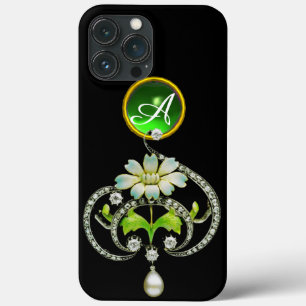 WITTE ENAMELSTROOM, PEARLS EN DIAMONDS MONOGRAM Case-Mate iPhone CASE