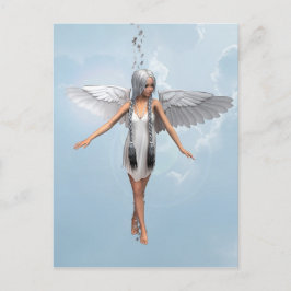 Witte engel briefkaart