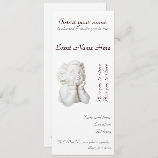 Witte Engel Kaart (Voorkant / Achterkant)