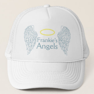 Witte Engel Vleugels en Gouden Halo Trucker Hoed Pet