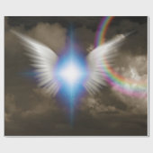 Witte engelen vleugels cadeaupapier (Vlak)