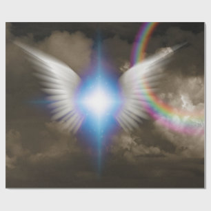 Witte engelen vleugels cadeaupapier