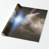 Witte engelen vleugels cadeaupapier (Uitgerold)